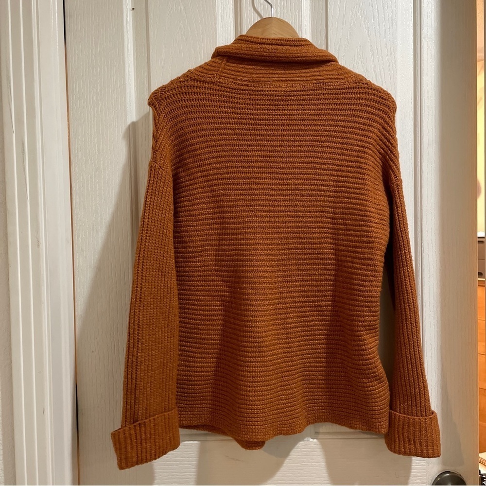 ANTHROPOLOGIE Pilcro Cowl Neck Sweater Cedar Rust Size XXS Winter Cozy Anthro - Picture 7 of 7
